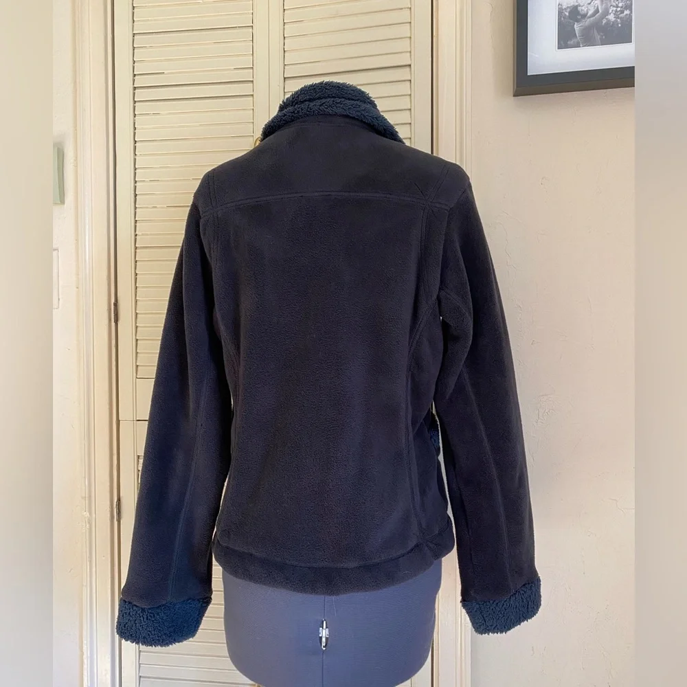 Rare Patagonia Synchilla Windzone Jacket w/ Velour Like Fleece Women Small Black - Picture 6 of 12